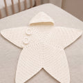 Crocheted Star-shaped Bodysuit Starfish Baby Sleeping Bag Newborn Baby Boy Girl Kids Cartoon Hooded Romper Jumpsuit Bodysuit Clothes Outfits Long Sleeve Playsuit Toddler One Piece Outfit
